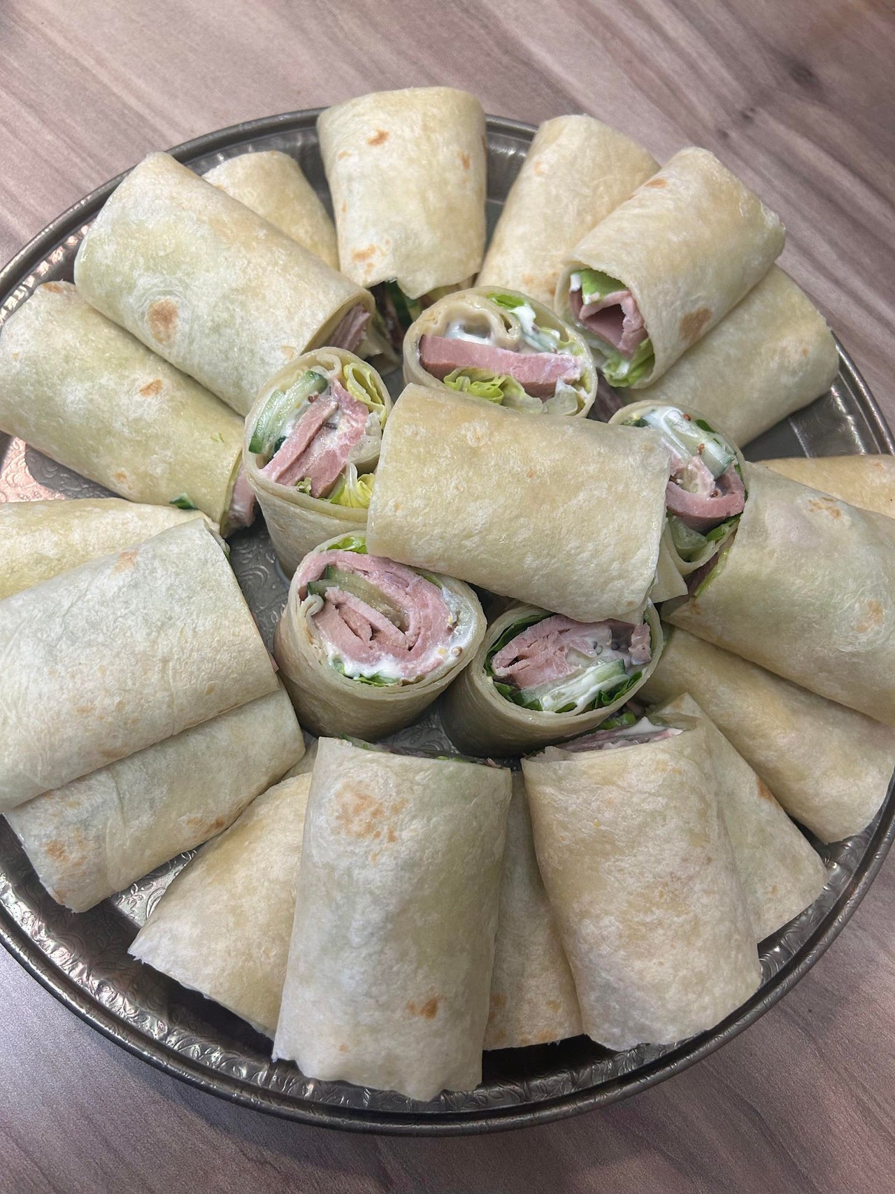 Plateaux de wrap aux jambon