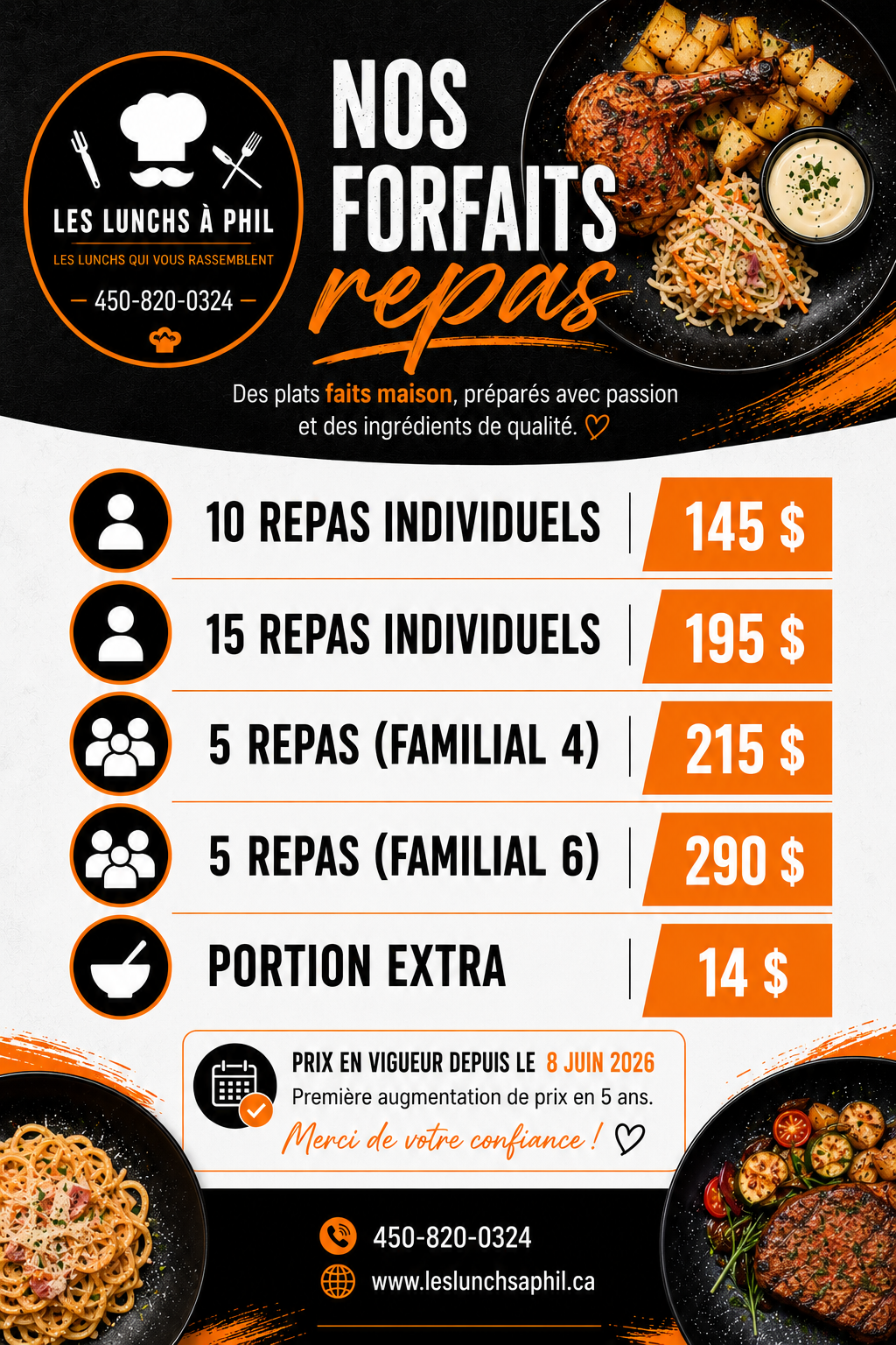 PROMO MENU DE LA SEMAINE SEULEMENT !!
